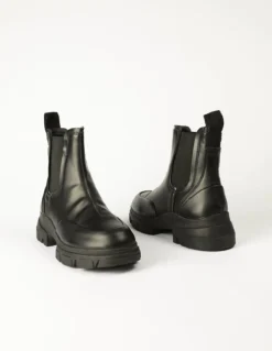 PU Stretch Combat Style Boot -Deals Sleek Dresses Store AW231645 BLACK 3