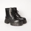 PU Lace Up Combat Style Boots