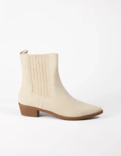 Suede Cowboy Boots -Deals Sleek Dresses Store AW231885 BEIGE 1
