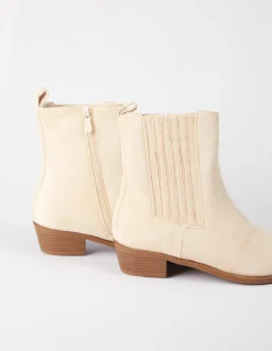 Suede Cowboy Boots -Deals Sleek Dresses Store AW231885 BEIGE 3