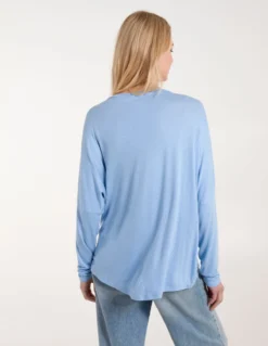 Batwing High Low Top 7 Batwing High Low Top -Deals Sleek Dresses Store BV091 LIGHTBLUE 0530