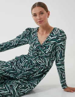 Twist Front Midi Dress -Deals Sleek Dresses Store BV222810 GREEN 90