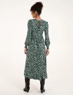 Smock Front Midi Dress -Deals Sleek Dresses Store BV222811 GREEN 4