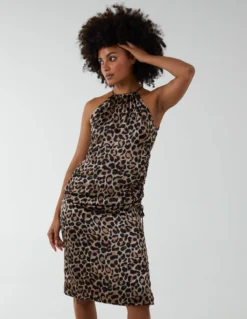 Animal Print Halter Neck Dress -Deals Sleek Dresses Store BV222905 ANIMAL 170