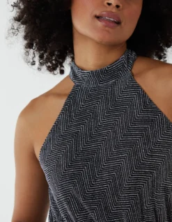 Blouson Elasticated Halter Midi Dress -Deals Sleek Dresses Store BV222922 SILVER 124