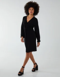 Lurex Tie Back Dress -Deals Sleek Dresses Store BV222923 BLACK 56