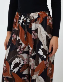 Leaf Print Trouser -Deals Sleek Dresses Store BV2241 BLACK 52