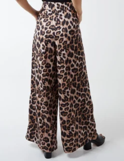 Wide Leg Leopard Trousers -Deals Sleek Dresses Store BV2304025 61092