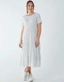 Tiered Smock Midi Dress