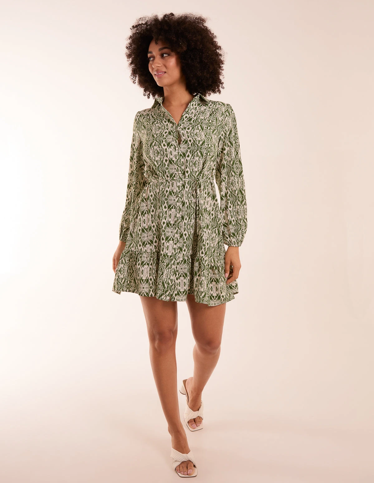 Long Sleeve Mini Shirt Dress 3 Long Sleeve Mini Shirt Dress - Image 3