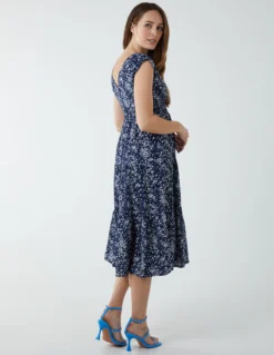 Drawstring Adjustable Tier Midi Dress 7 Drawstring Adjustable Tier Midi Dress -Deals Sleek Dresses Store BV233920 NAVY 6871