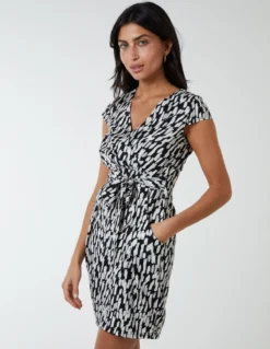 Wrap Tulip Hem Dress 8 Wrap Tulip Hem Dress -Deals Sleek Dresses Store BV233943 BLACKPATTERN 49