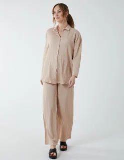 Waffle Shirt And Trouser Set