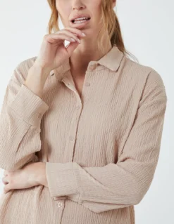 Waffle Shirt And Trouser Set -Deals Sleek Dresses Store BV233950 STONE 8268 1