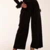 Sparkling Velour Wide Leg Trouser