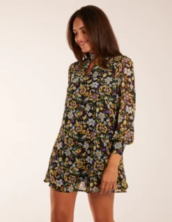 High Neck Swing Dress