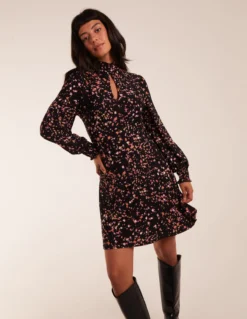 High Neck Keyhole Mini Dress 6 High Neck Keyhole Mini Dress -Deals Sleek Dresses Store BV234800003 111926