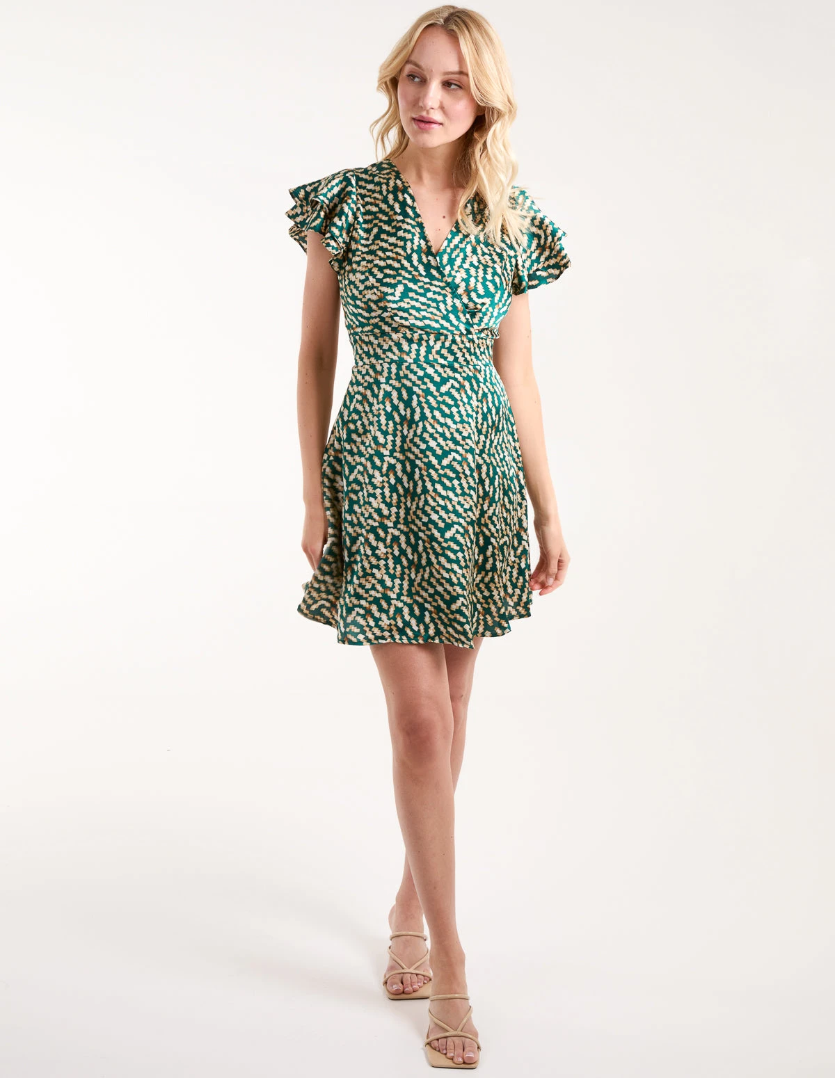 Wrap Ruffle Mini Dress 3 Wrap Ruffle Mini Dress - Image 3