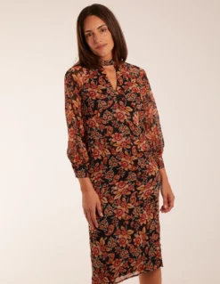 Raglan Keyhole Midi Dress