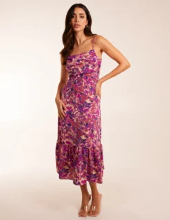 Ruched Bust Midi Dress -Deals Sleek Dresses Store BV245010020 127914