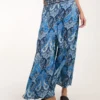 Embellished Waist Wide Leg Trouser