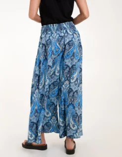 Embellished Waist Wide Leg Trouser -Deals Sleek Dresses Store BV245204 NAVY 6