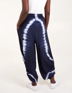 Tie Dye Ruched Harem Trouser -Deals Sleek Dresses Store BV245230 NAVY 43485