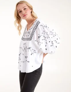Embroidered All Over Blouse