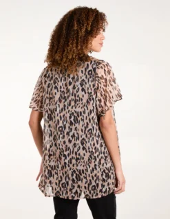 V Neck Animal Blouse -Deals Sleek Dresses Store BV245459 ANIMAL 5509