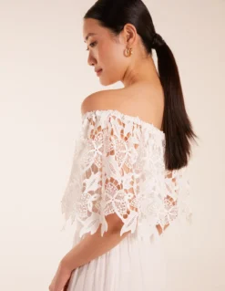 Crochet Lace Shirred Waist Midi Dress 8 Crochet Lace Shirred Waist Midi Dress -Deals Sleek Dresses Store BV245835014 130717