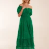 Milkmaid Broderie Tiered Maxi Dress