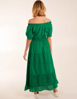 Milkmaid Broderie Tiered Maxi Dress -Deals Sleek Dresses Store BV245879023 132824