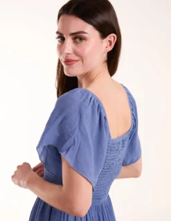 Milkmaid Square Neck Flutter Sleeve Dress -Deals Sleek Dresses Store BV245903018 130679