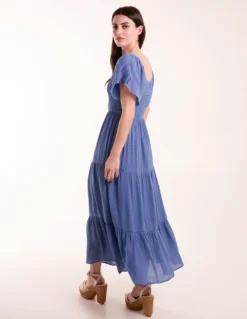Milkmaid Square Neck Flutter Sleeve Dress -Deals Sleek Dresses Store BV245903018 130680