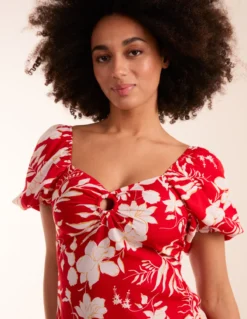 Ring Detail Milkmaid Mini Dress -Deals Sleek Dresses Store BV245929035 128778