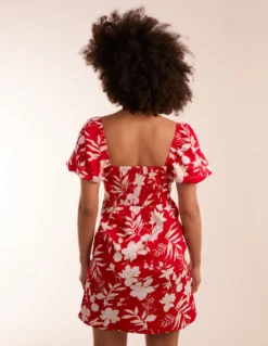 Ring Detail Milkmaid Mini Dress -Deals Sleek Dresses Store BV245929035 128779