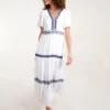 Embroidered Tiered Maxi Dress