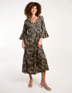 V Neck Shell Midi Dress 6 V Neck Shell Midi Dress -Deals Sleek Dresses Store BV245953070 132728