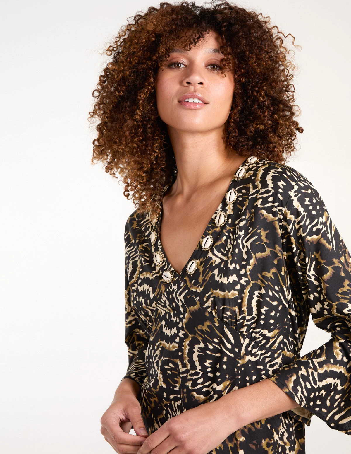 V Neck Shell Midi Dress 2 V Neck Shell Midi Dress - Image 2