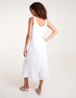 Bias Cut Midi Dress -Deals Sleek Dresses Store BV245958 WHITE 5443
