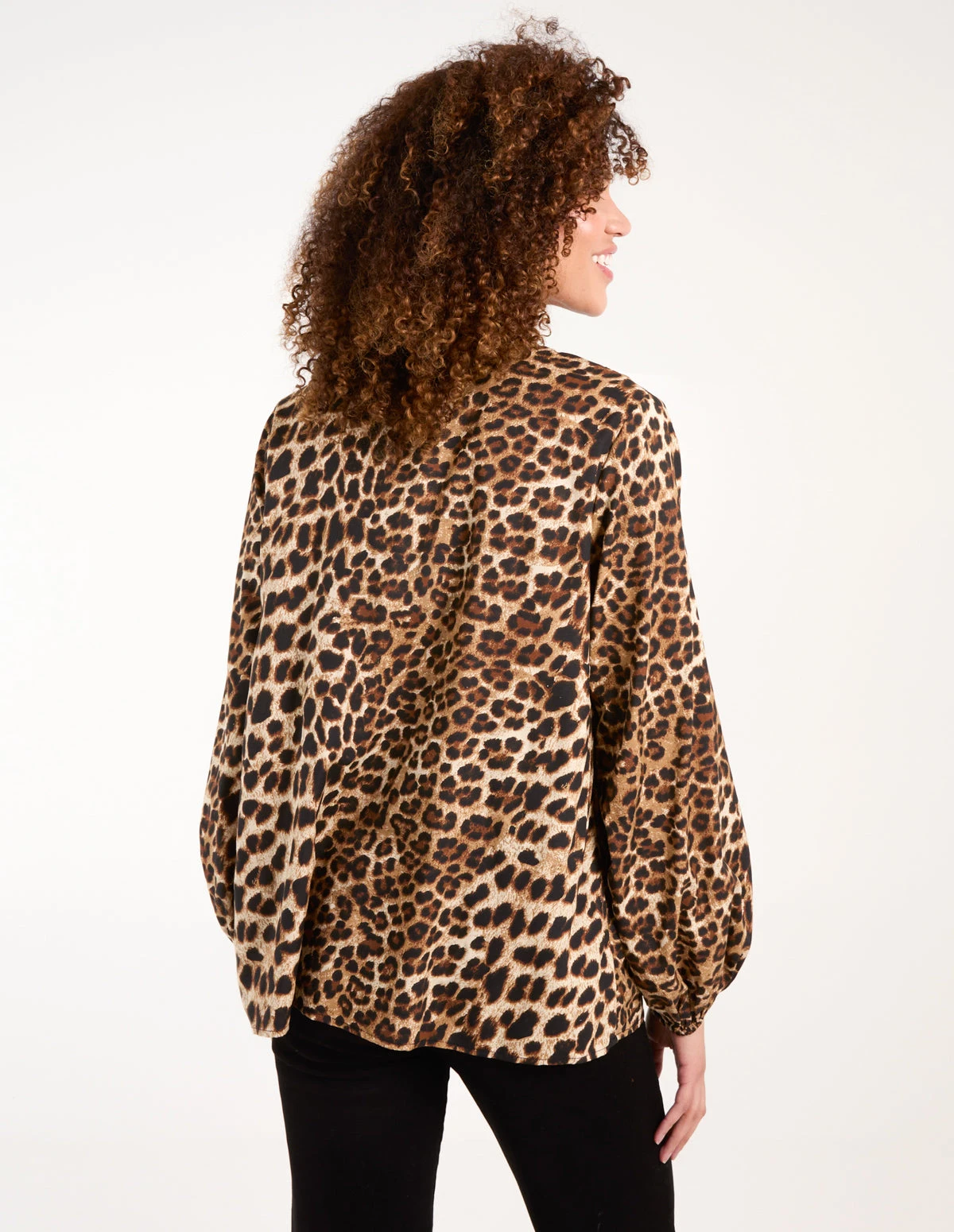 Shirred Front Tie Neck Blouse 4 Shirred Front Tie Neck Blouse - Image 4