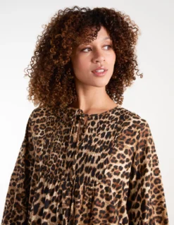 Shirred Front Tie Neck Smock Dress 6 Shirred Front Tie Neck Smock Dress -Deals Sleek Dresses Store BV246800025 132734