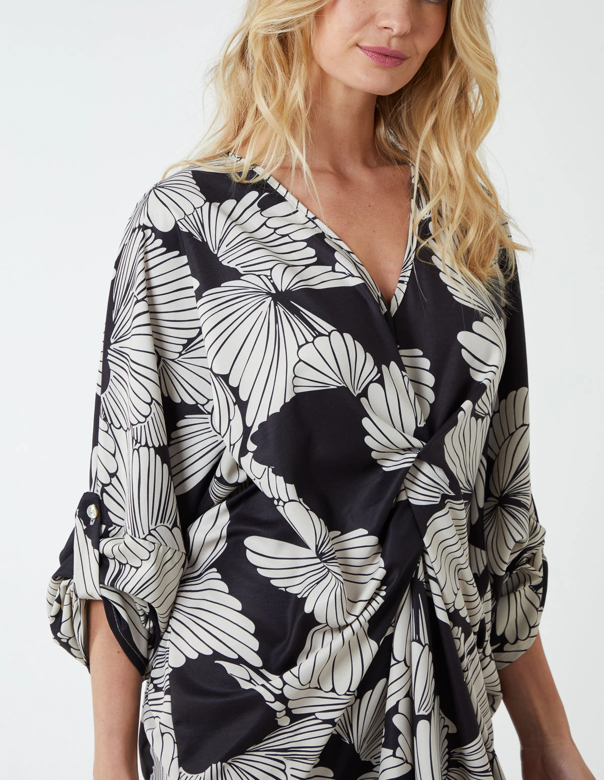 Twist Front Floral Print Tunic 2 Twist Front Floral Print Tunic - Image 2