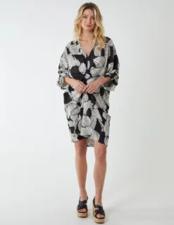 Twist Front Floral Print Tunic