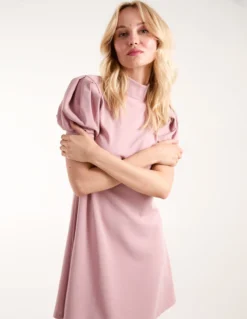 Puff Sleeve Swing Dress