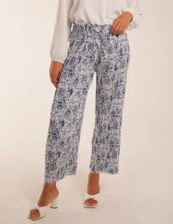 Paisley Wide Leg Culotte Trousers