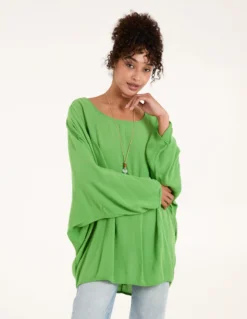 Cheesecloth Necklace Top