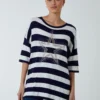Striped T Shirt W Diamante Star