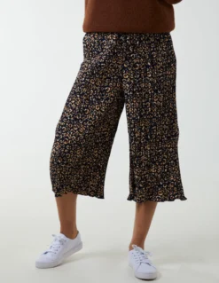 Animal Print Cropped Trousers -Deals Sleek Dresses Store BV2792 NAVY 3309