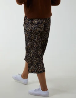Animal Print Cropped Trousers -Deals Sleek Dresses Store BV2792 NAVY 3321